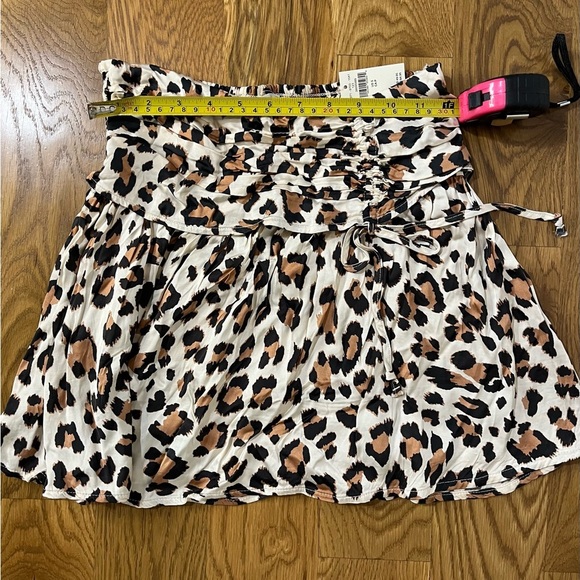 Aerie White Cream Skater Mini Skirt Pleated & Cropped Razorback ribbed tank set - Picture 7 of 10